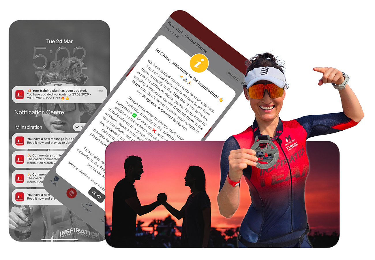 Trainingsplan-Updates und Coach-Nachrichten in der Ausdauer-Coaching-App - trainerbegleiteter Trainingsplan von IM Inspiration